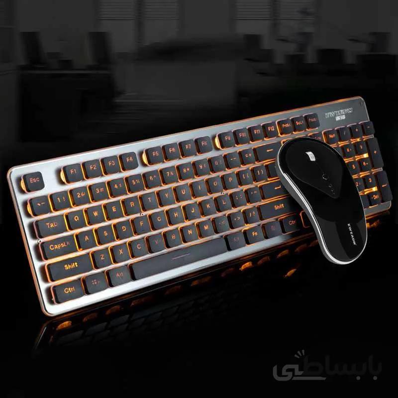 ست موس و کیبورد وایرلس مدل GLK350 گیمینگ