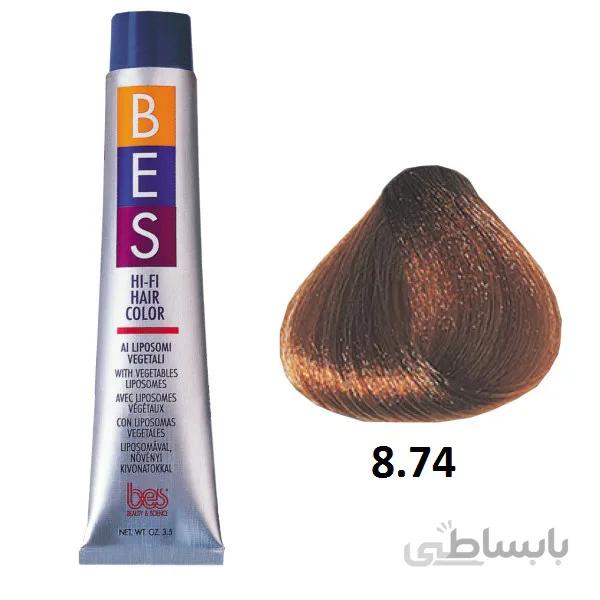 رنگ مو بس سری Solari مدل Cooper Tobacco Light Blonde شماره 8.74