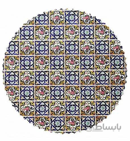 رومیزی مخمل گرد گلستان