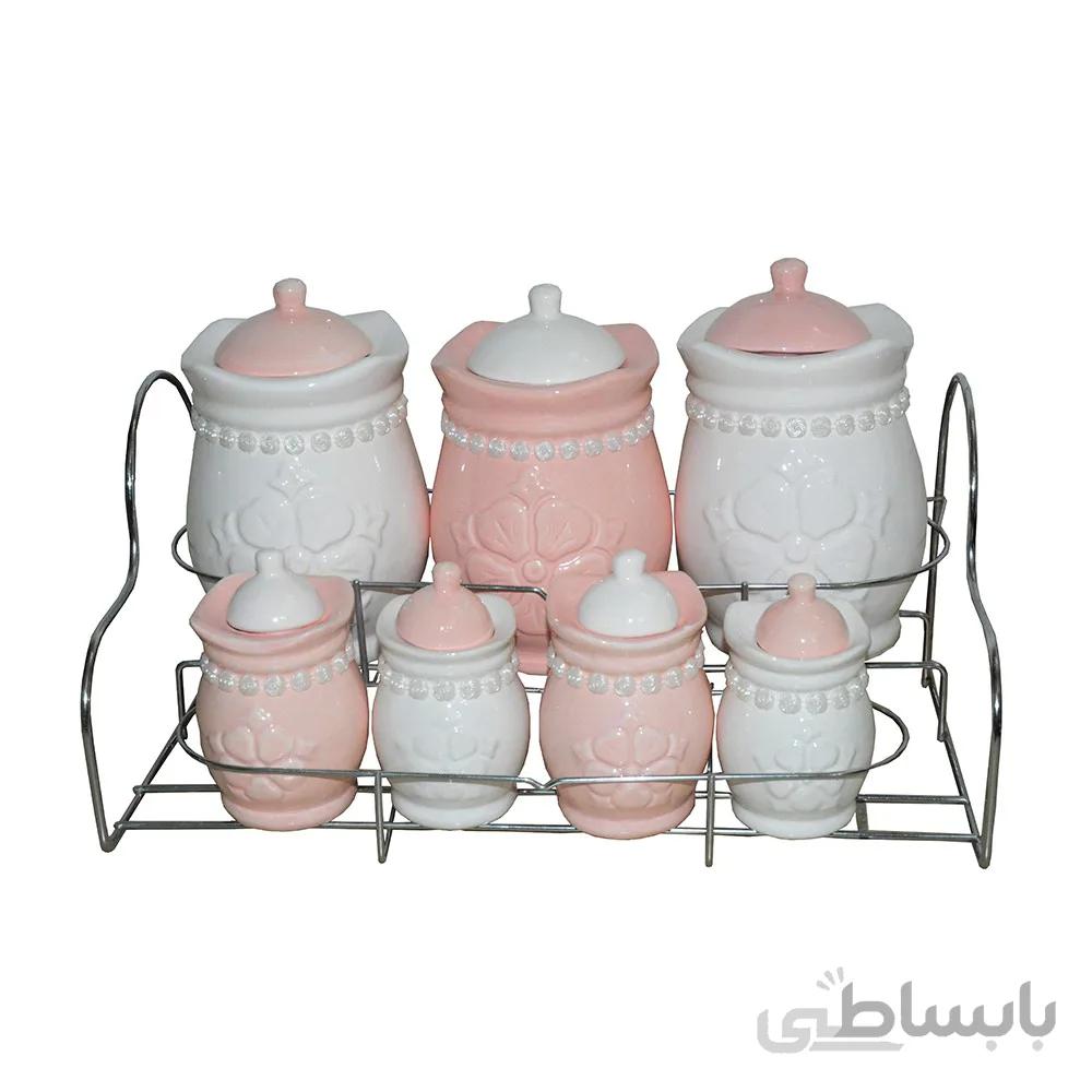 ست جای ادویه 7 پارچه مدل گلایول کد 100