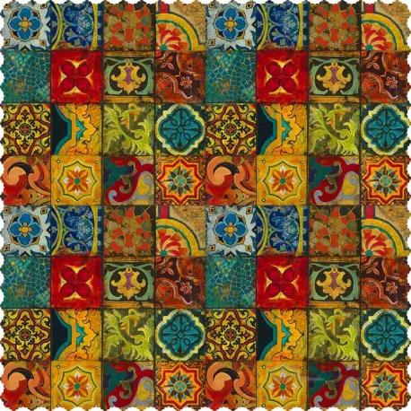 رومیزی مخمل مربع چهل تیکه