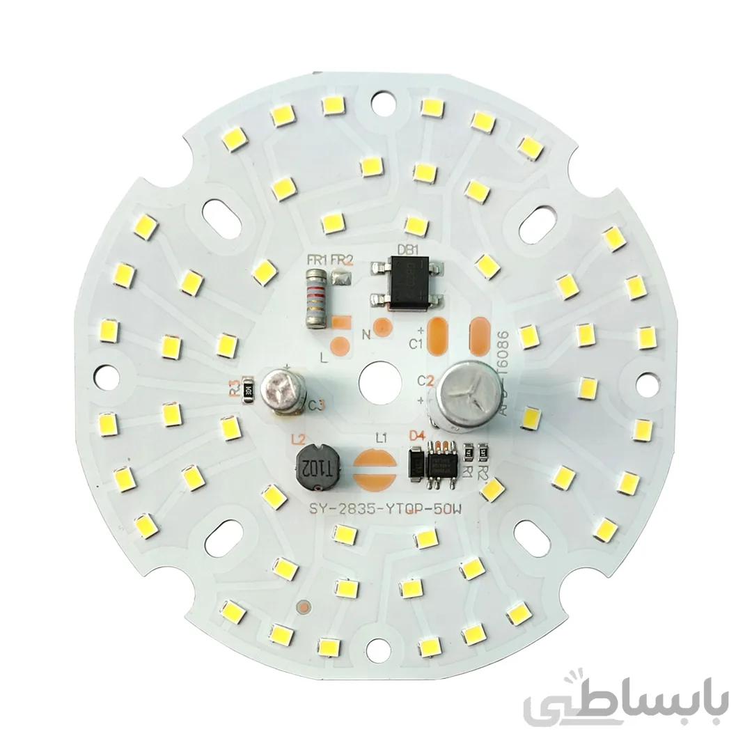 ال ای دی 50 وات 220 ولت سفید مهتابی قطر 100 میلیمتر انتی شوک دار