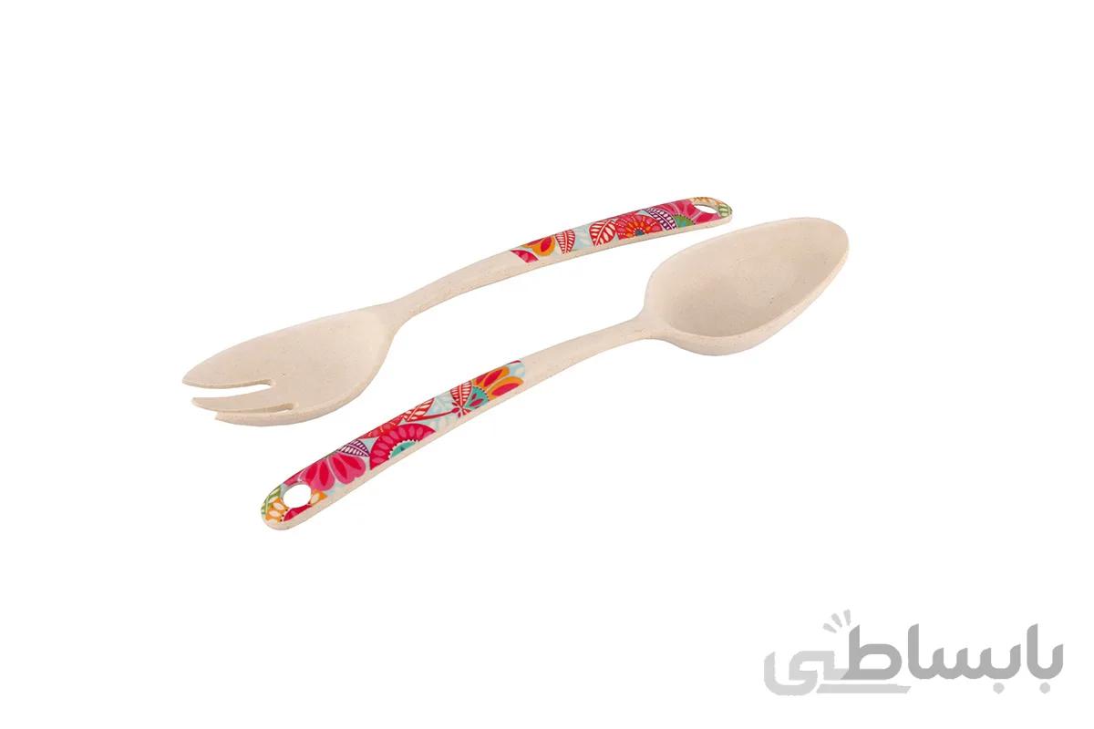 قاشق و چنگال سالادخوری بامبو والرین (VALERIAN) مدل SE4610