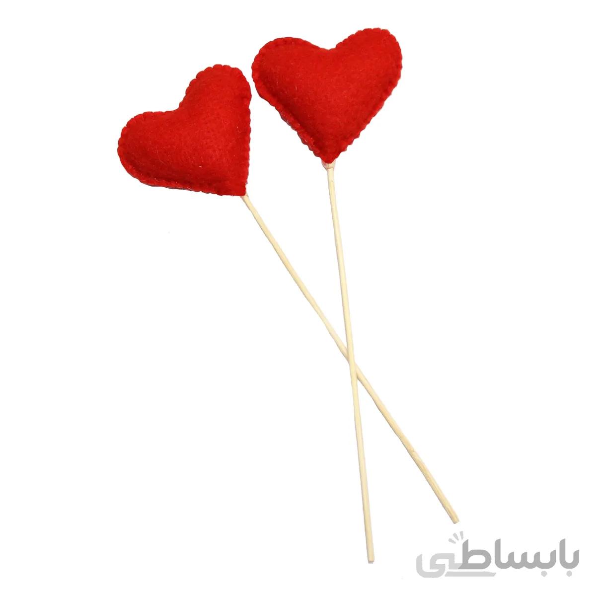 لوازم کادویی قلب دسته دار بسته دو عددی