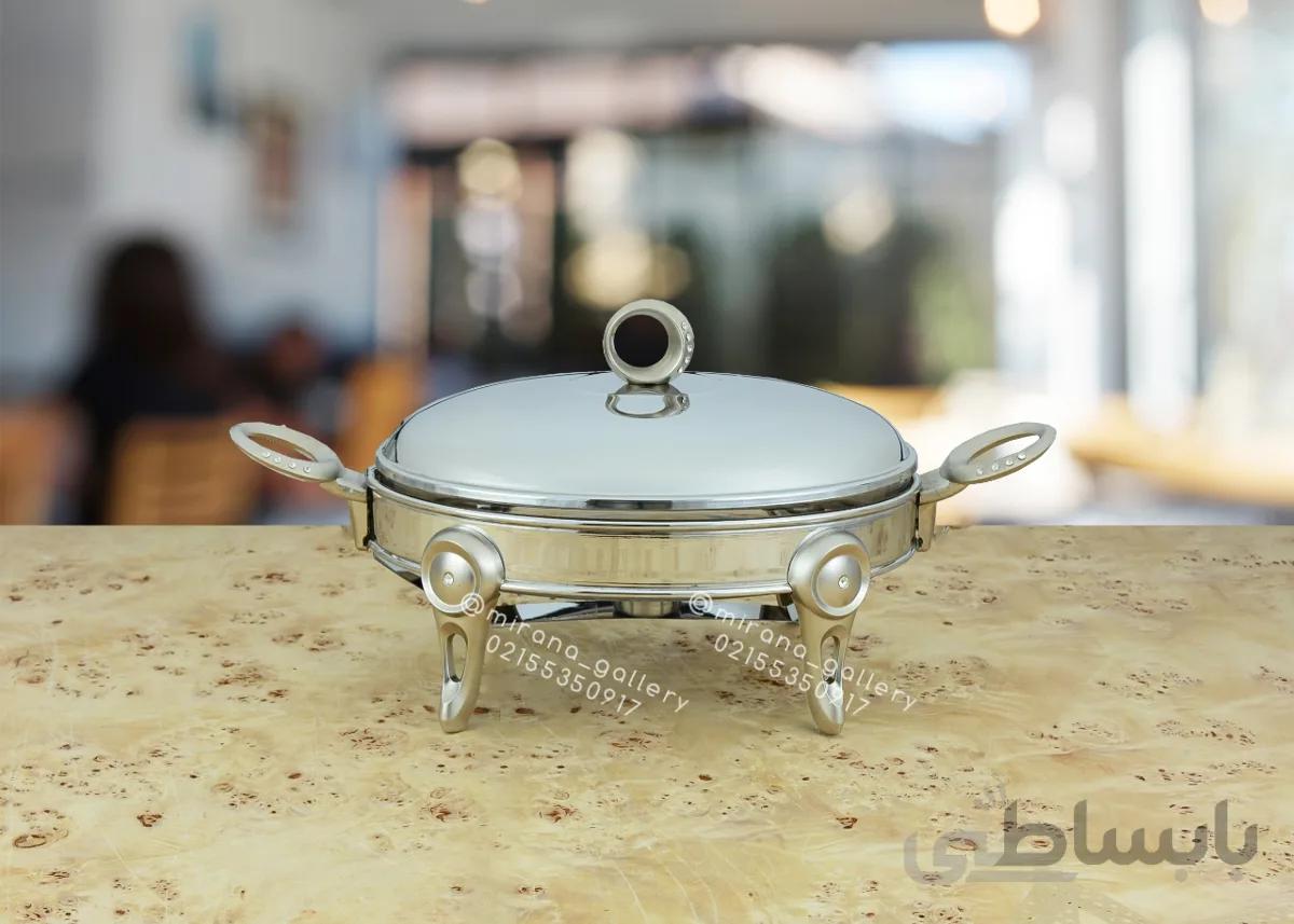 سوفله خوری استیل بیضی متوسط برند دیاکو کد مدل حلقه نگین مات 802