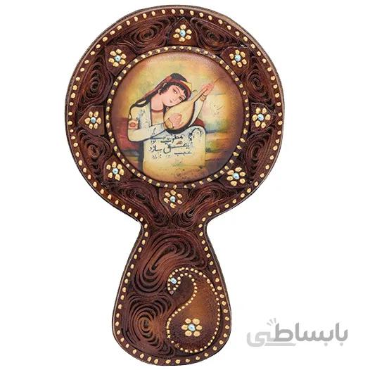 آینه دستی چرم کدCH-3