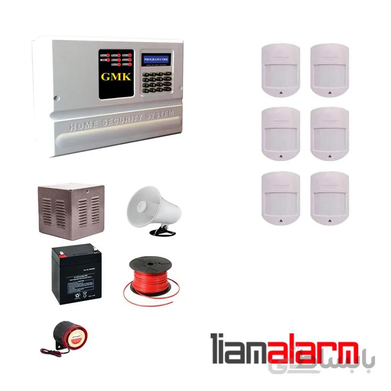 پکیج دزدگیر اماکن با سیم مدل جی ام کا سیم کارتی و تلفنی GM910H66