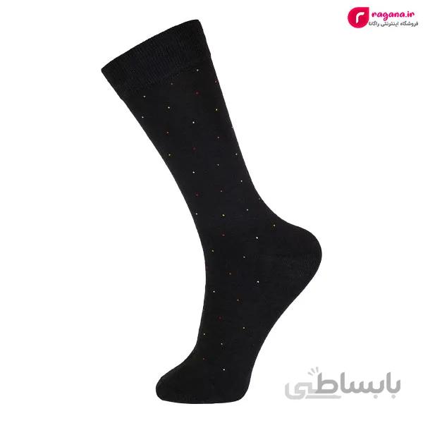 جوراب مردانه ساق بلند طرح نقطه کد R215353