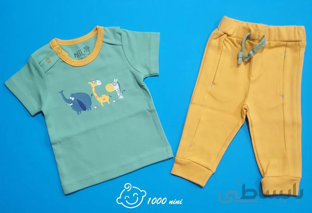 ست 2 تکه آستین کوتاه zoo نیلی