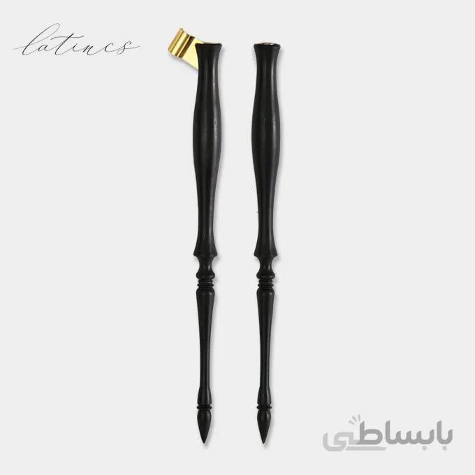 دسته قلم چوبی طرح ونوس رنگ مشکی