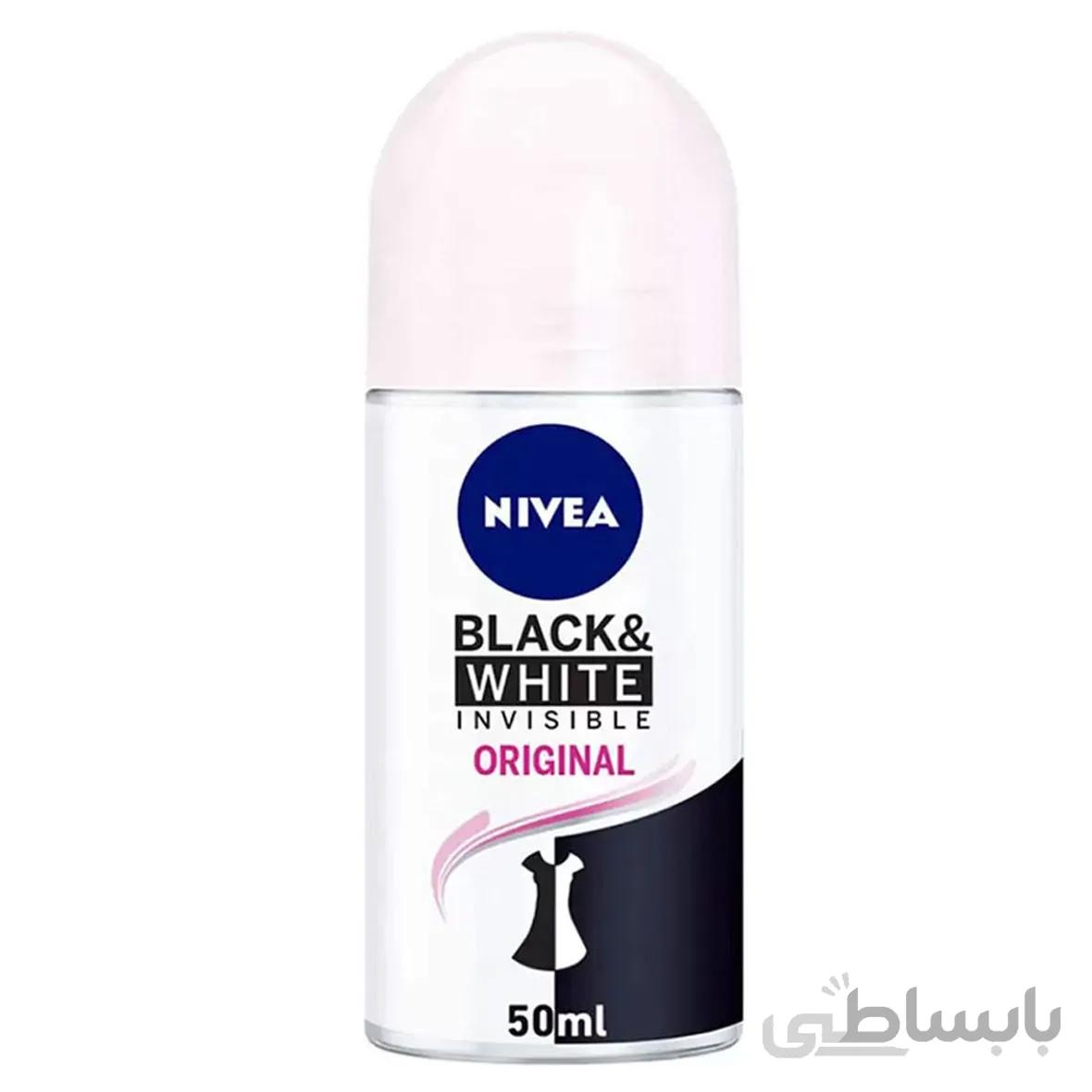 رول ضد تعریق نیوا مدل black and white حجم 50 میلی لیتر