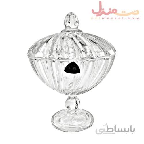 شکلات خوری پایه دار کریستال ایرنا طرح پاریس