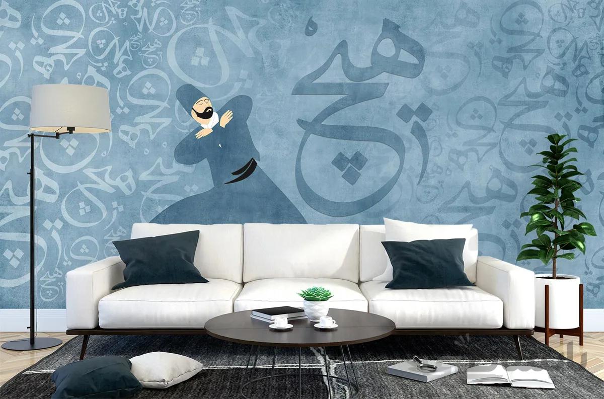 پوستر دیواری سنتی خوشنویسی هیچ W10050800