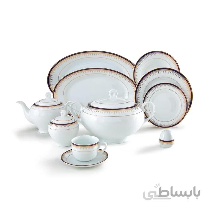 سرویس چینی زرین 12 نفره کامل خاطره (102 پارچه) ا Zarin Iran ItaliaF Khatereh 102 Pieces Porcelain Dinnerware Set