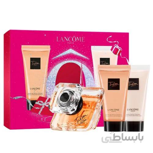 ست ادکلن ترزور لانکوم Lancome حجم ۳۰ میل | همراه لوسیون و ژل ادکلنی شستشوی لانکوم ۵۰ میل ا LANCOME Tresor Gift Set 50ml