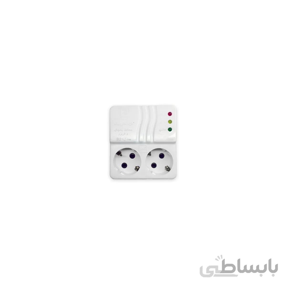 محافظ برق دو خانه بدون سیم 10 امپر باخ الکترونیک مخصوص یخچال فریزر و ساید