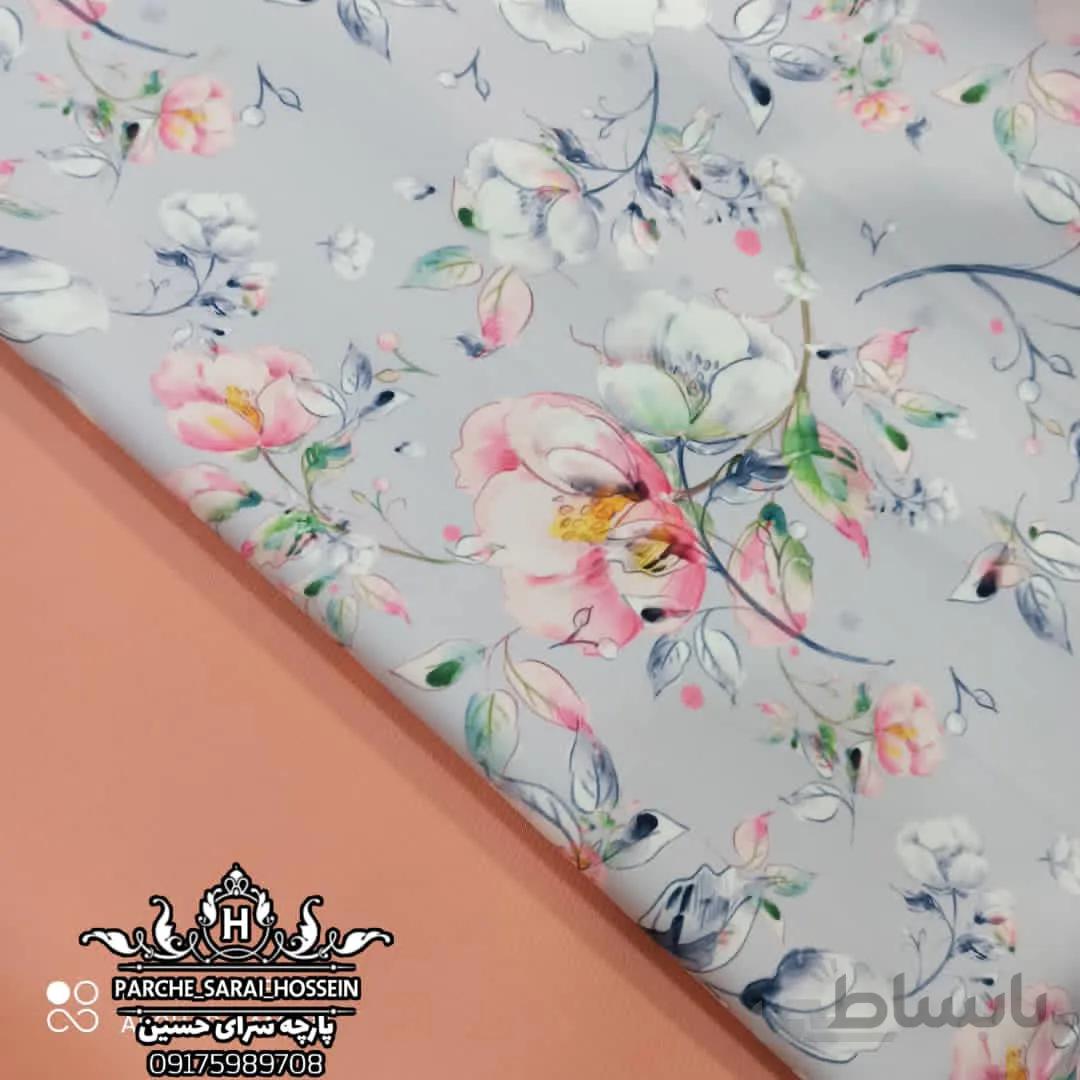 پارچه کرپ ترک گل گلبهی