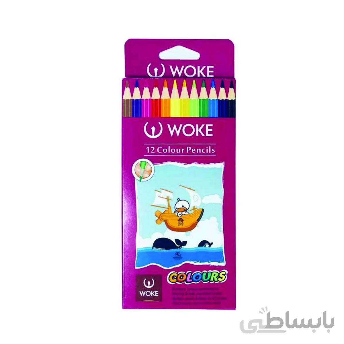 مداد رنگی 12 رنگ وک جعبه مقوایی