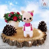 عروسک بافتنی گربه کیتی کوچولو ( کد 60231 )