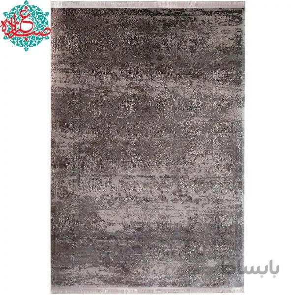 فرش زمرد مشهد طرح پتینه کد TA101 زمینه طوسی