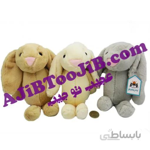 عروسک خرگوش جلی کت بامزه (سایز کوچک)