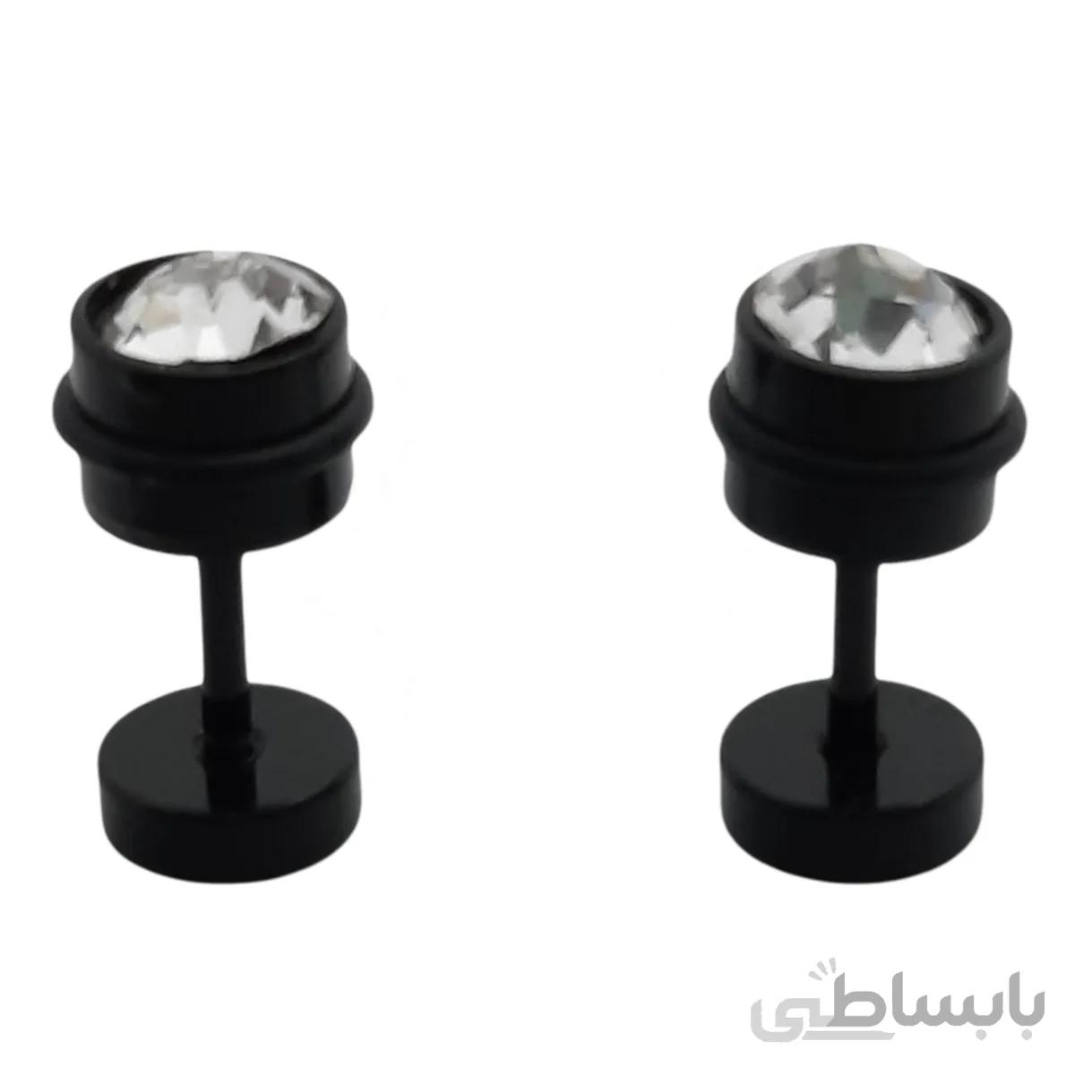 پیرسینگ گوش نگین دار بسته دو عددی