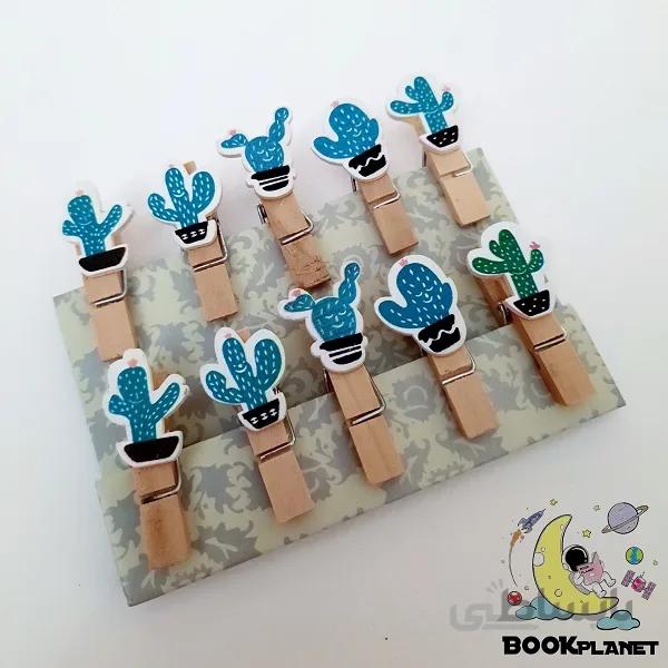 گیره چوبی طرح کاکتوس