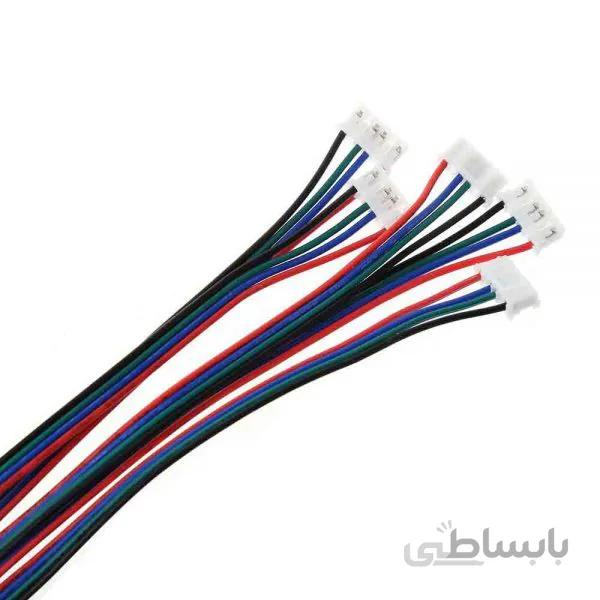 کابل استپر موتور Nema17 با سوکت HX2.54 چهار پین و طول 1 متری / Stepper Motor Cable with XH2.54 connector