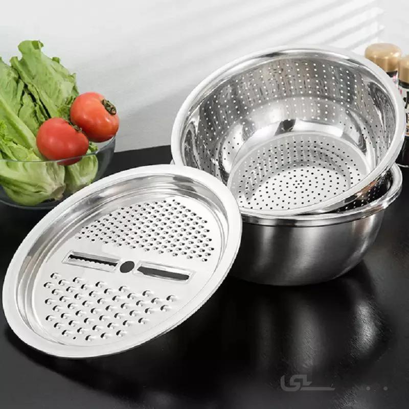 لگن و آبکش رنده دار