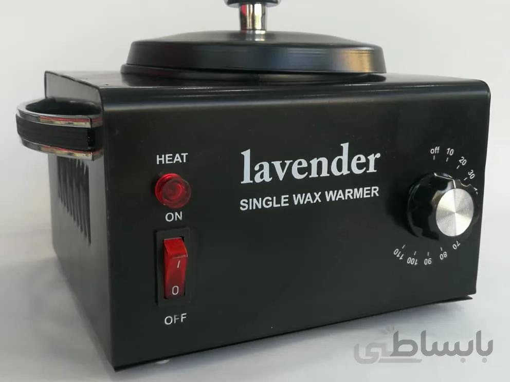 دستگاه موم داغ کن تک قابلمه لوندر درجه دار lavender همراه با ضمانت نامه لوندر