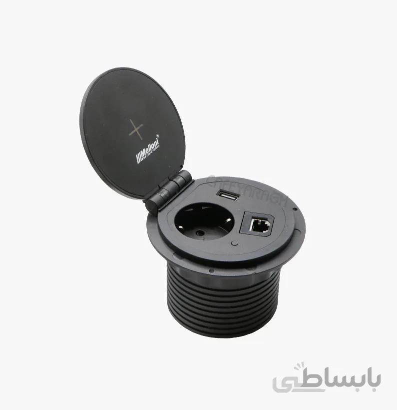 پریز توکار کابینت مدل 10032 مشکی ملونی