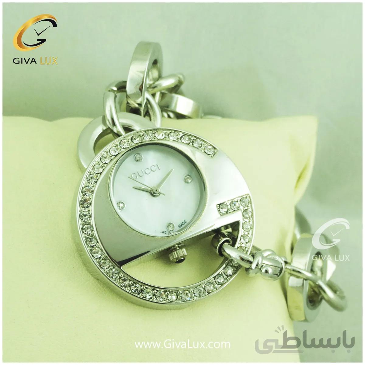 ساعت زنانه نگین دار کلوین کلین نقره ای