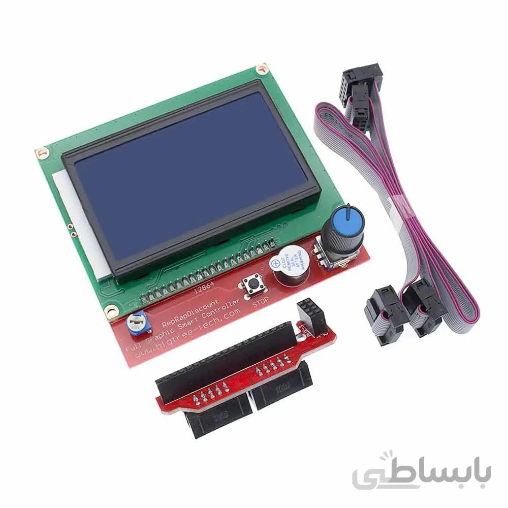 نمایشگر ( LCD ) فول گرافیک ۱۲۸۶۴ ویژه پرینتر های سه بعدی / ۳D Printer LCD Smart Controller 12864