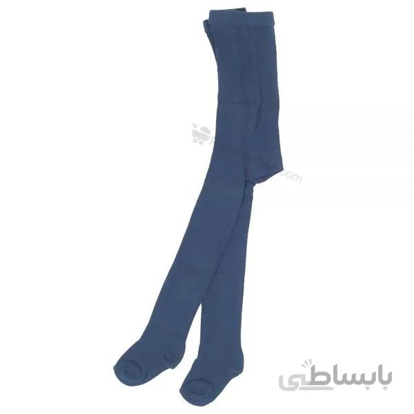 جوراب شلواری نوزاد طرح دار رنگ سرمه ای تی تی بیبی TT Baby
