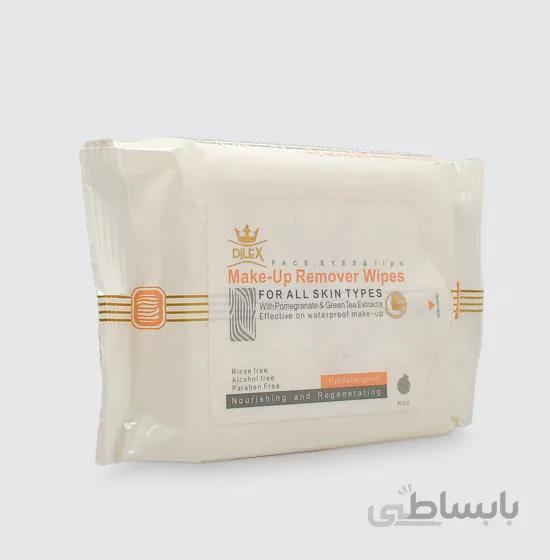 دستمال مرطوب پاک‌کننده آرایش دایلکس 20 عددی