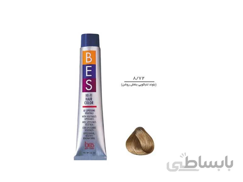 رنگ موی بس BAMBOU شماره 8.72 حجم 100 میل