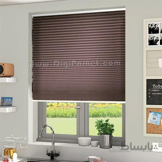 پرده پلیسه دستی یکطرفه مدل Pansy 06