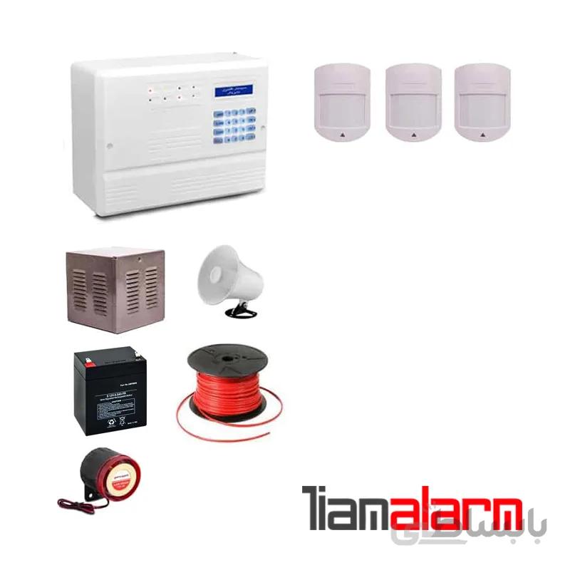 پکیج دزدگیر اماکن باسیم مدل فایروال سیم کارتی و تلفنیF10H63