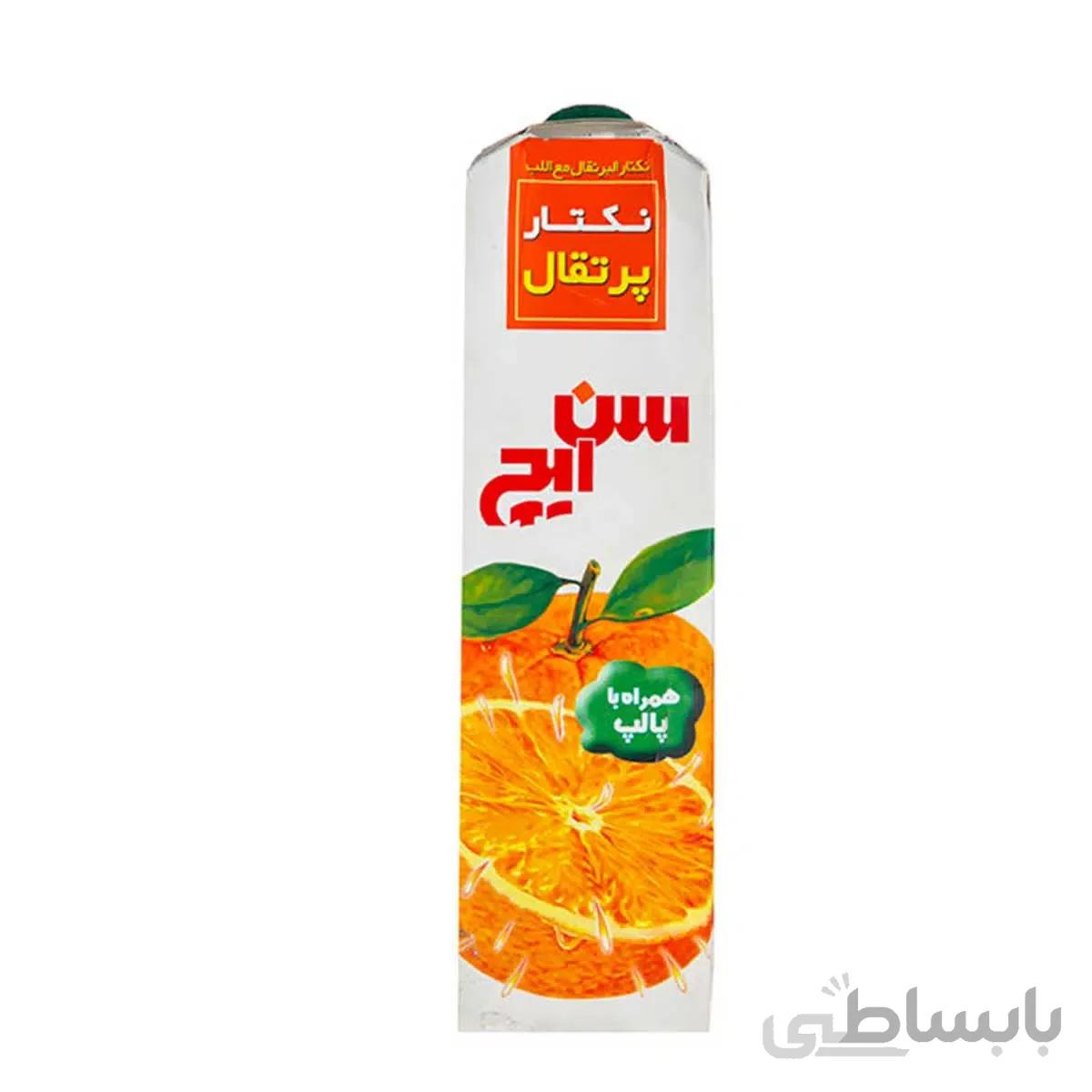 آبمیوه پرتقال پالپ دار سن ایچ حجم 1 لیتر