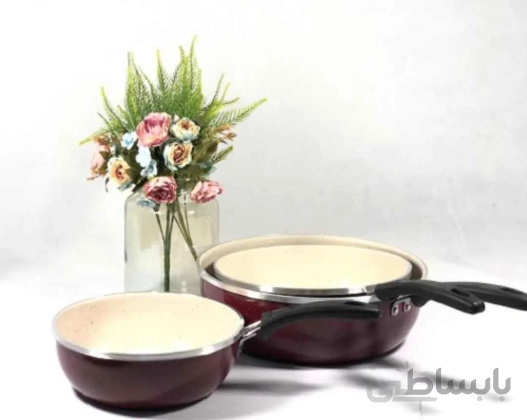 سه تابه گرانیتی طرح چدن راژان