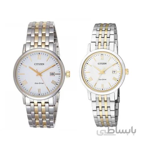 ساعت مچی ست سیتیزن citizen اورجینال مدل ew1584-59ac