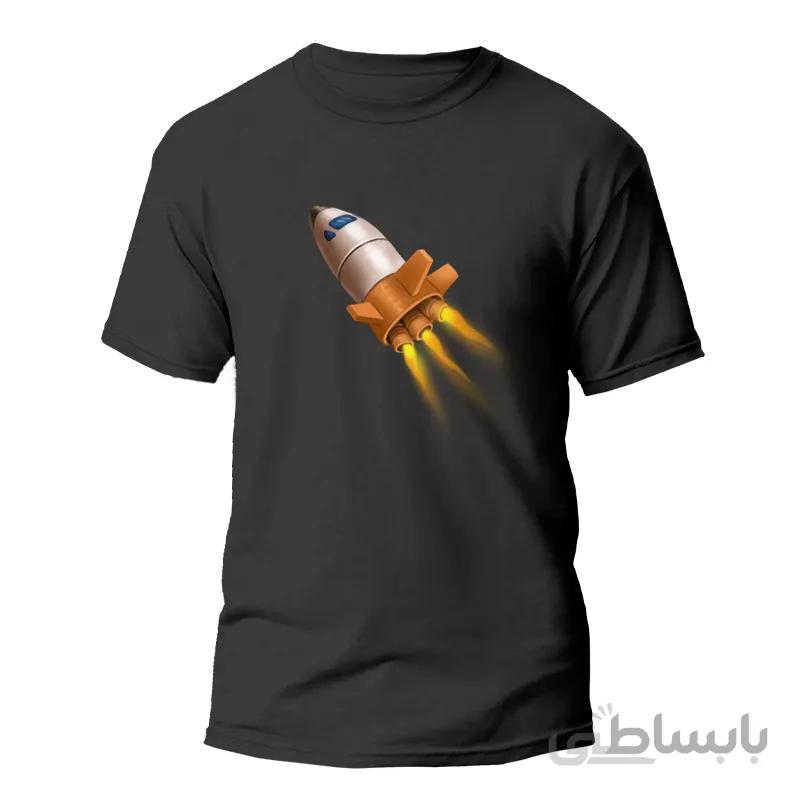 تیشرت طرح گرافیکی spacecraft موشک