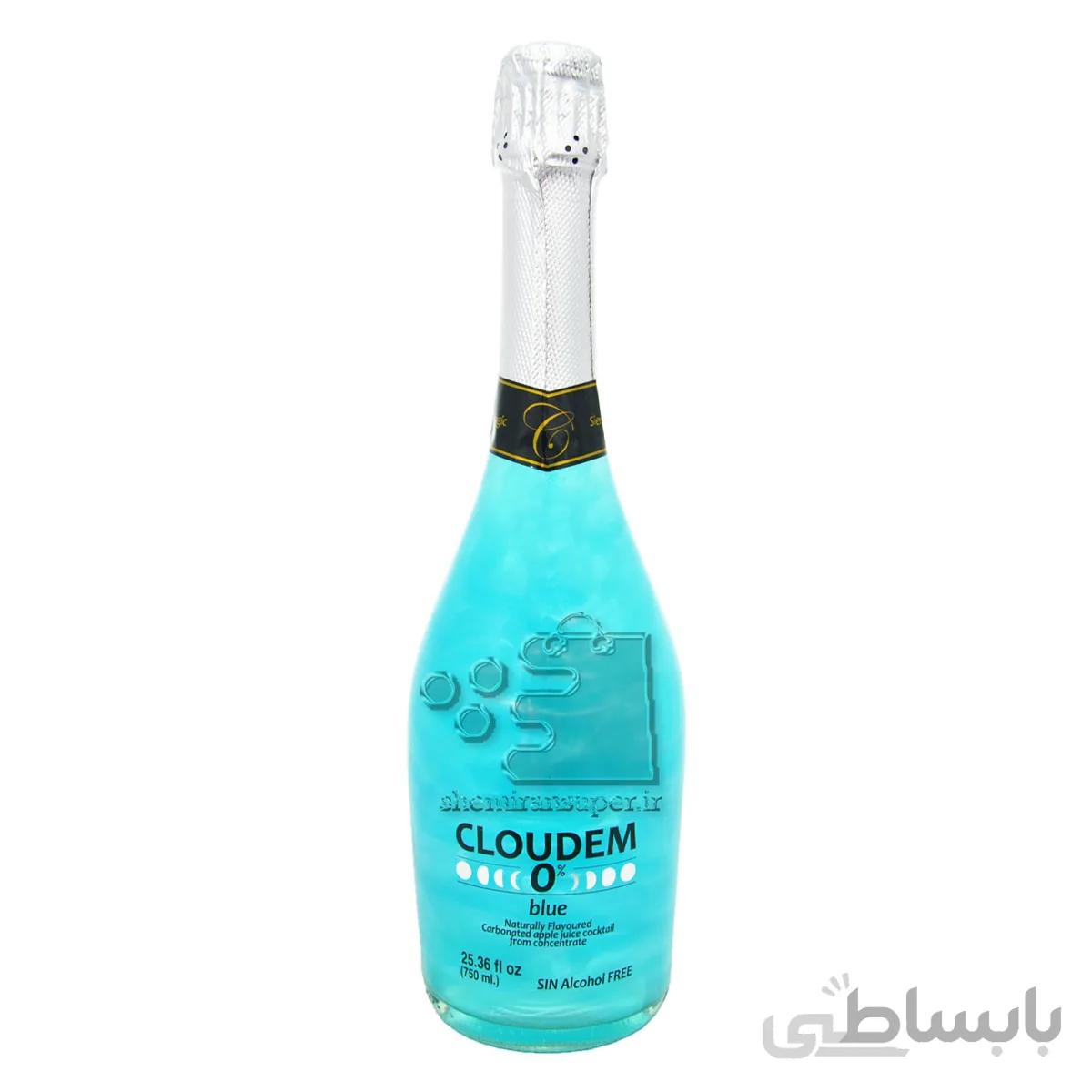 نوشیدنی شامپاین آبی بدون الکل ۷۵۰ میل کلودم – cloudem