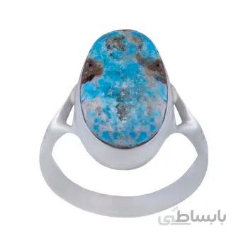 انگشتر نقره مردانه مدل فیروزه AM_037