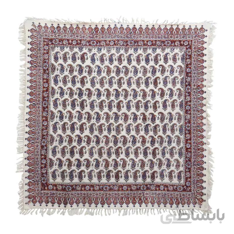 رومیزی قلمکار مربعی ممتاز سایز 120*120 سانتی متر کد s24