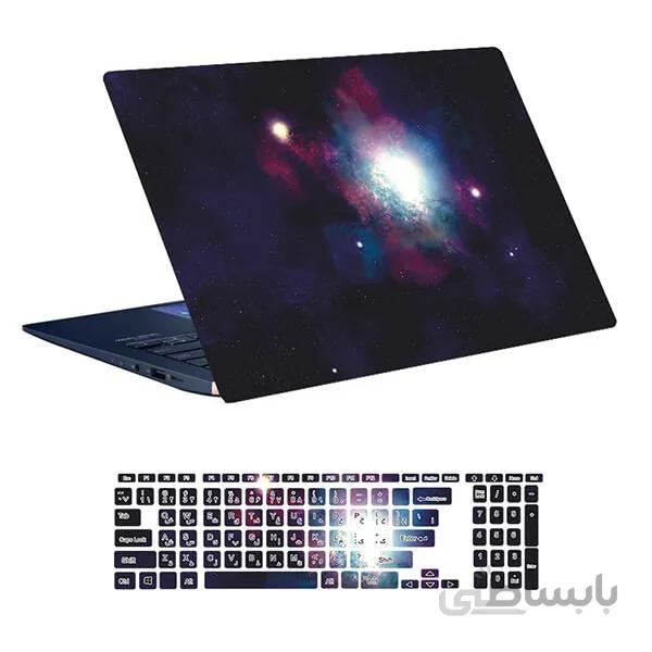 استیکر لپ تاپ طرح Space کد ۱۳۱ به همراه استیکر کیبورد