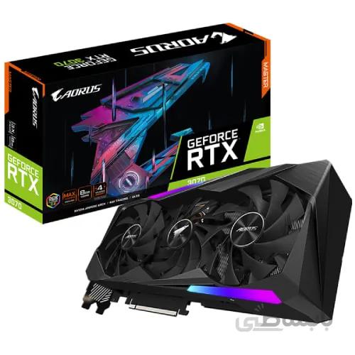 کارت گرافیک گیگابایت مدل GIGABYTE AORUS GeForce RTX 3070 MASTER 8G OC
