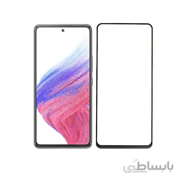 گلس A53 فول چسب شیشه ای محافظ صفحه نمایش گوشی موبایل سامسونگ Galaxy