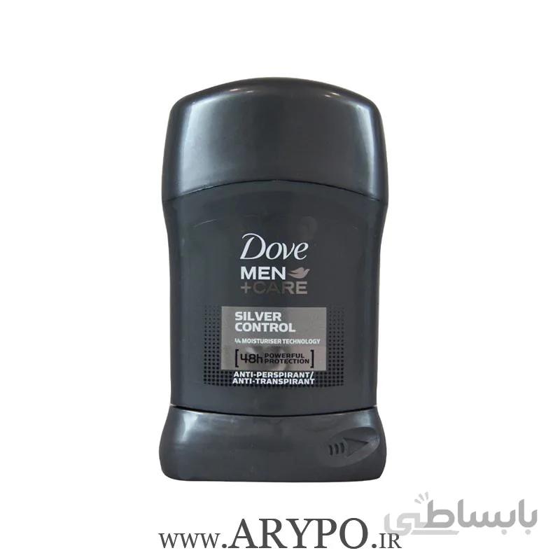 استیک ضد تعریق مردانه داو مدل Silver Control حجم ۵۰ میلی لیتر ا Dove Clean Comfort Stick Deodorant Men 50 Ml