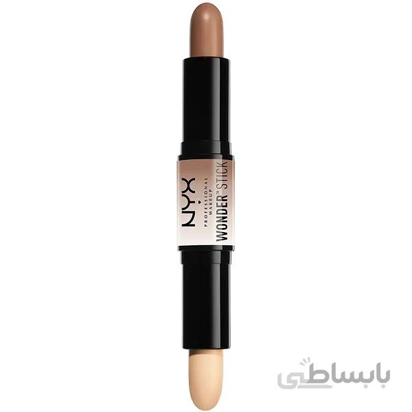 کانتور و هایلایتر استیکی دو سر نیکس NYX مدل Wonder Stick ا NYX Professional Makeup Wonder Stick, Highlight & Contour